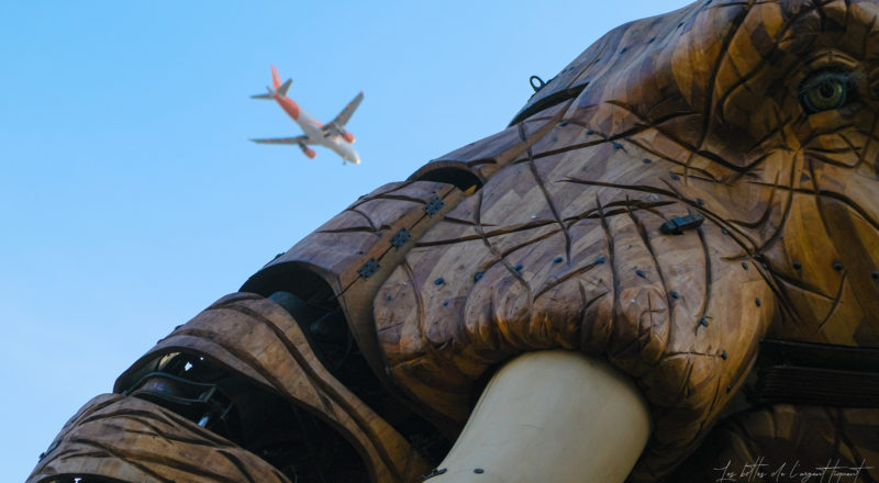 Un avion et l'éléphant de Nantes